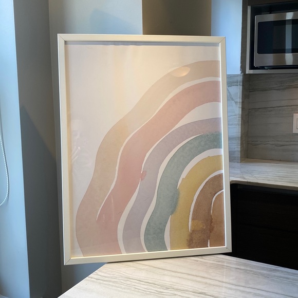 Crate&Barrel Wall Decor Crate And Barrel Rainbow Artwork Framed